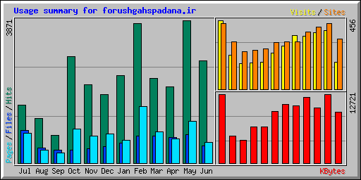 Usage summary for forushgahspadana.ir